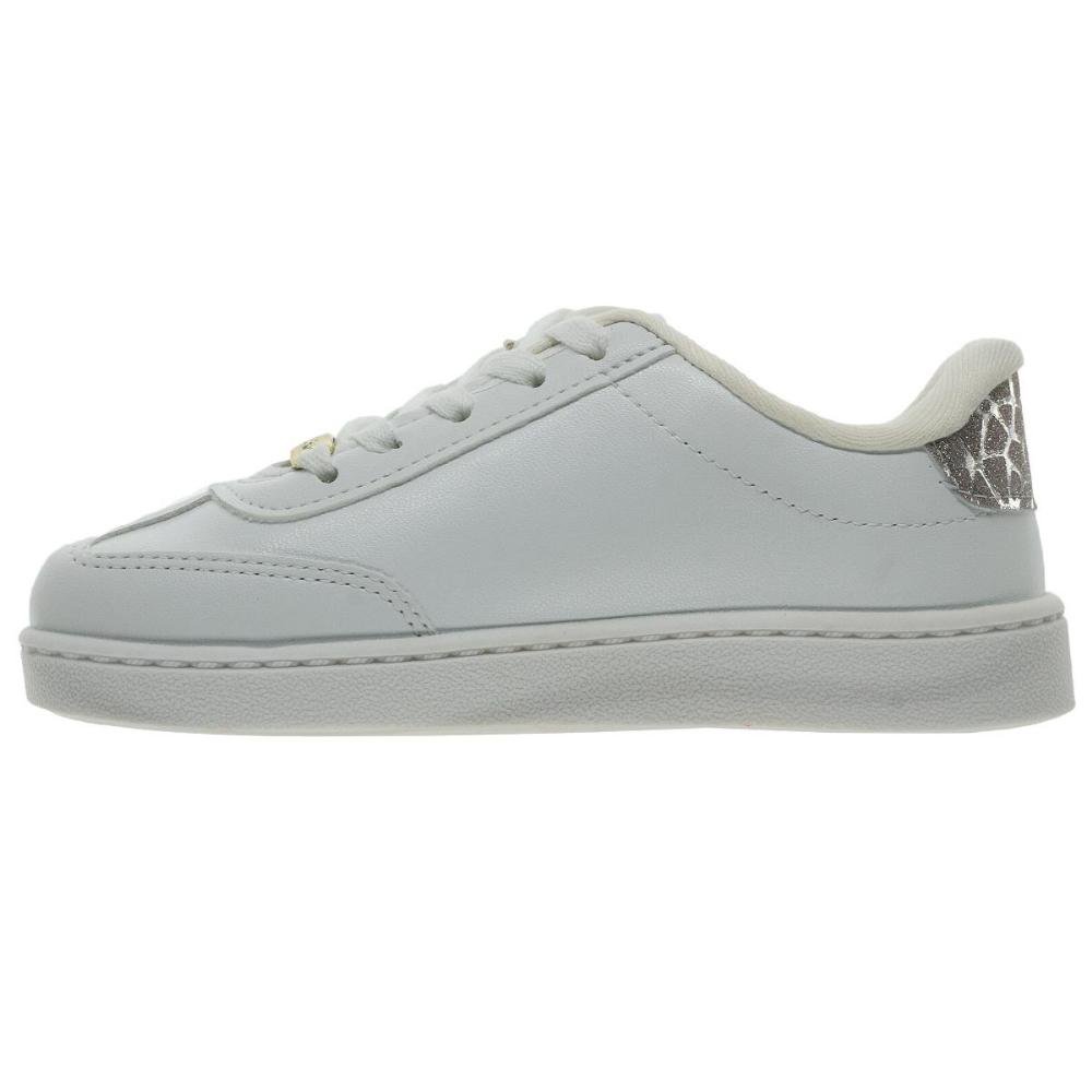 Tênis Casual Infantil Menina Molekinha 2574.108 Branco Branco 2