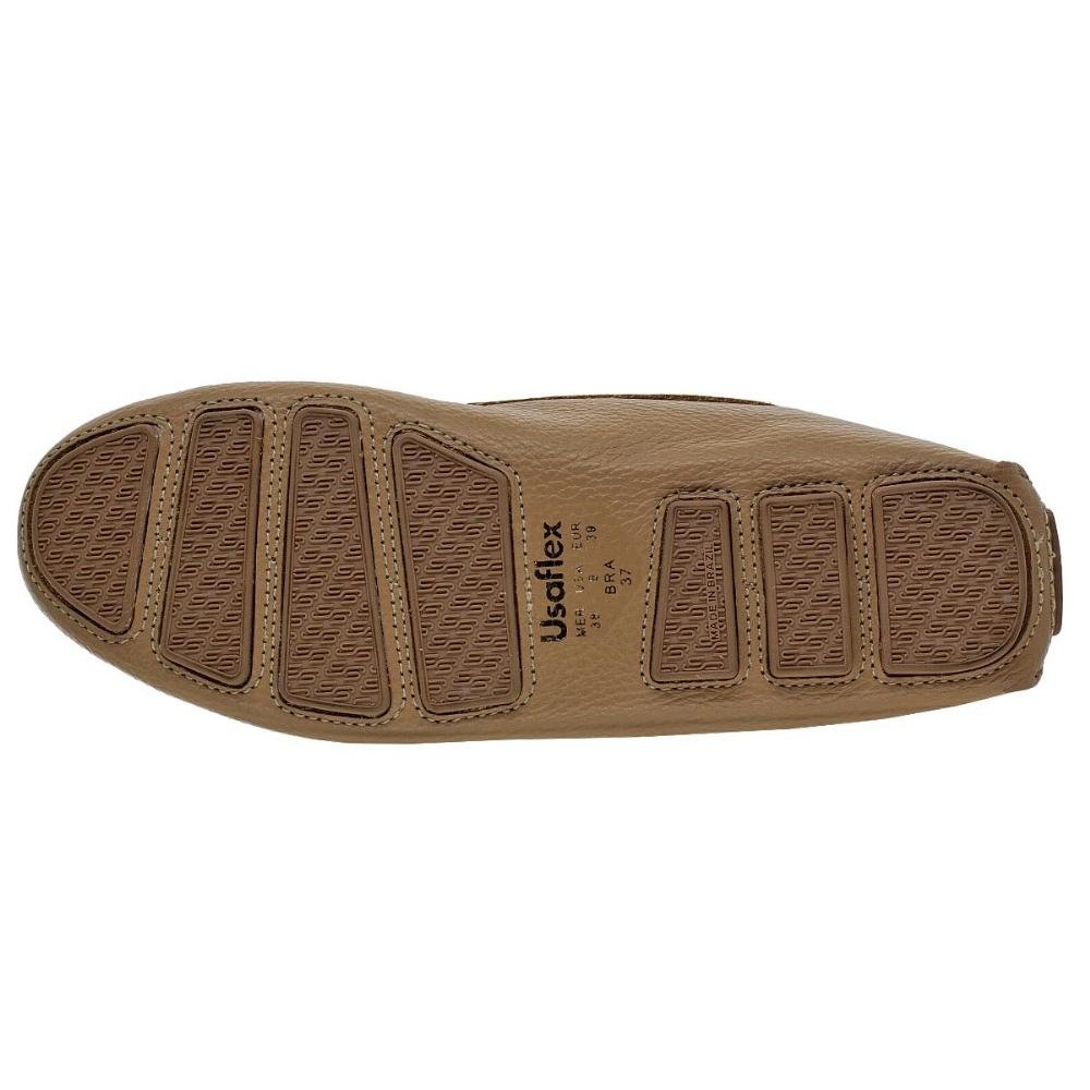 Mocassim Feminino Usaflex AH1002006 Bege Bege 4