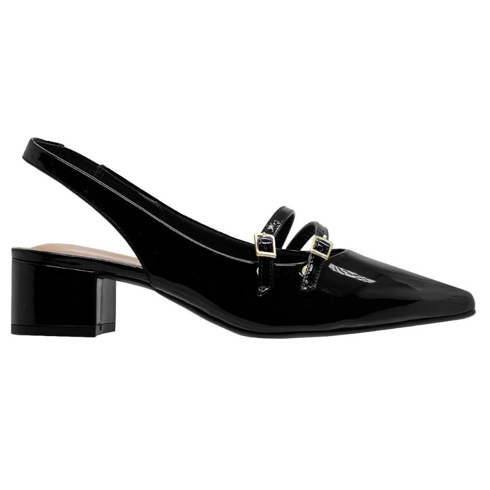 Sapato Feminino SlingBack Beira Rio 4182.224 Preto Preto 1