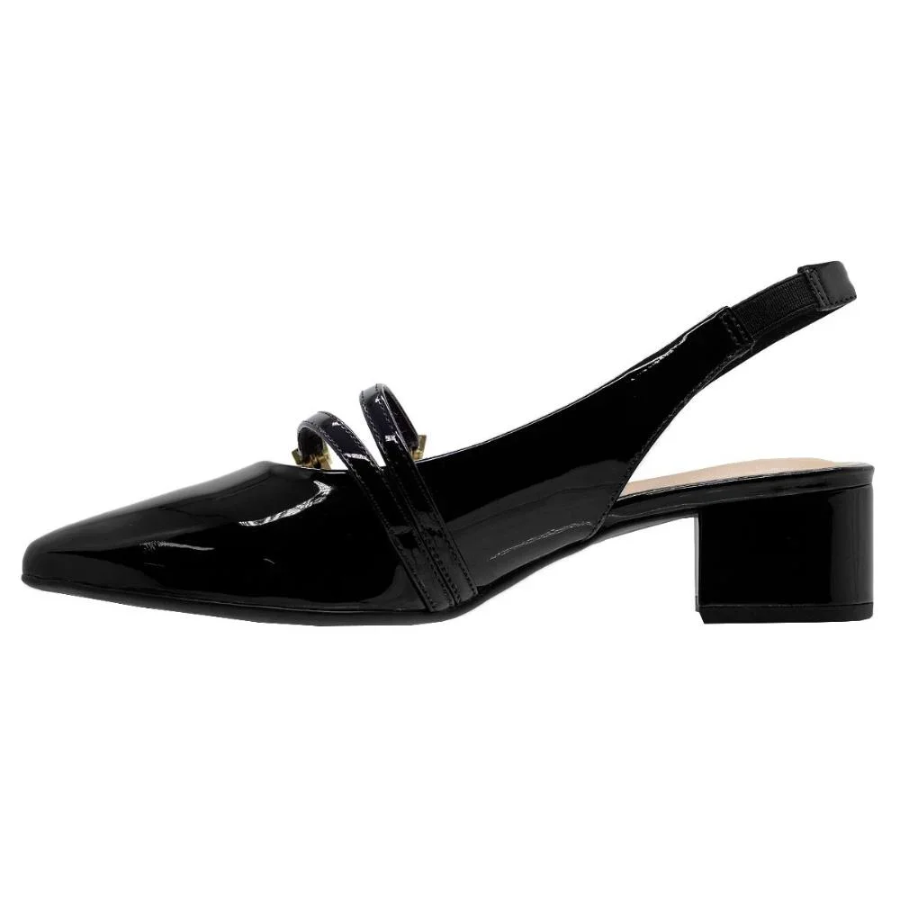 Sapato Feminino SlingBack Beira Rio 4182.224 Preto Preto 2