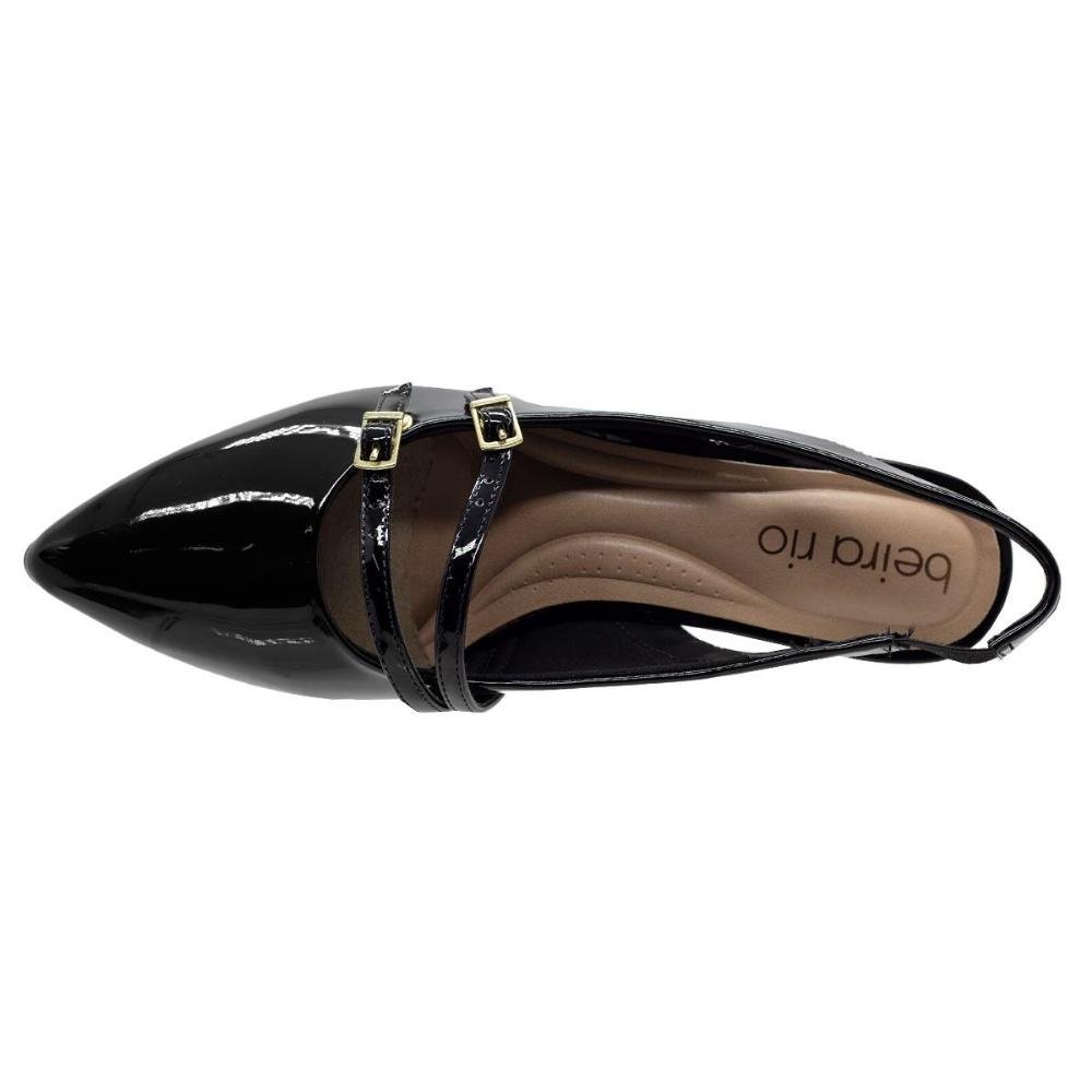 Sapato Feminino SlingBack Beira Rio 4182.224 Preto Preto 3