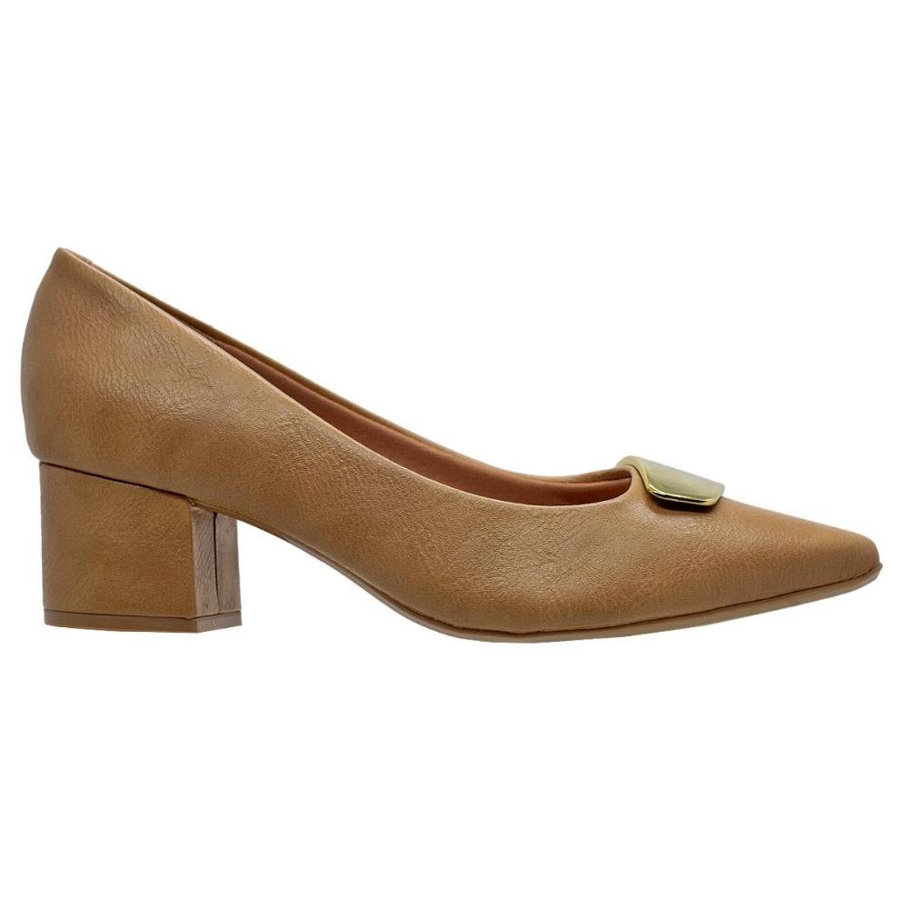 Sapato Salto Médio Feminino Vizzano 1220.377 Areia Areia 1