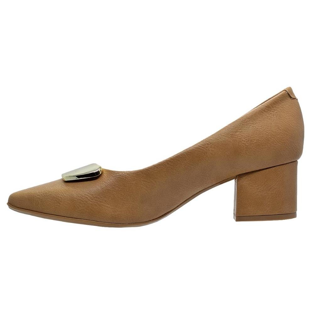 Sapato Salto Médio Feminino Vizzano 1220.377 Areia Areia 2