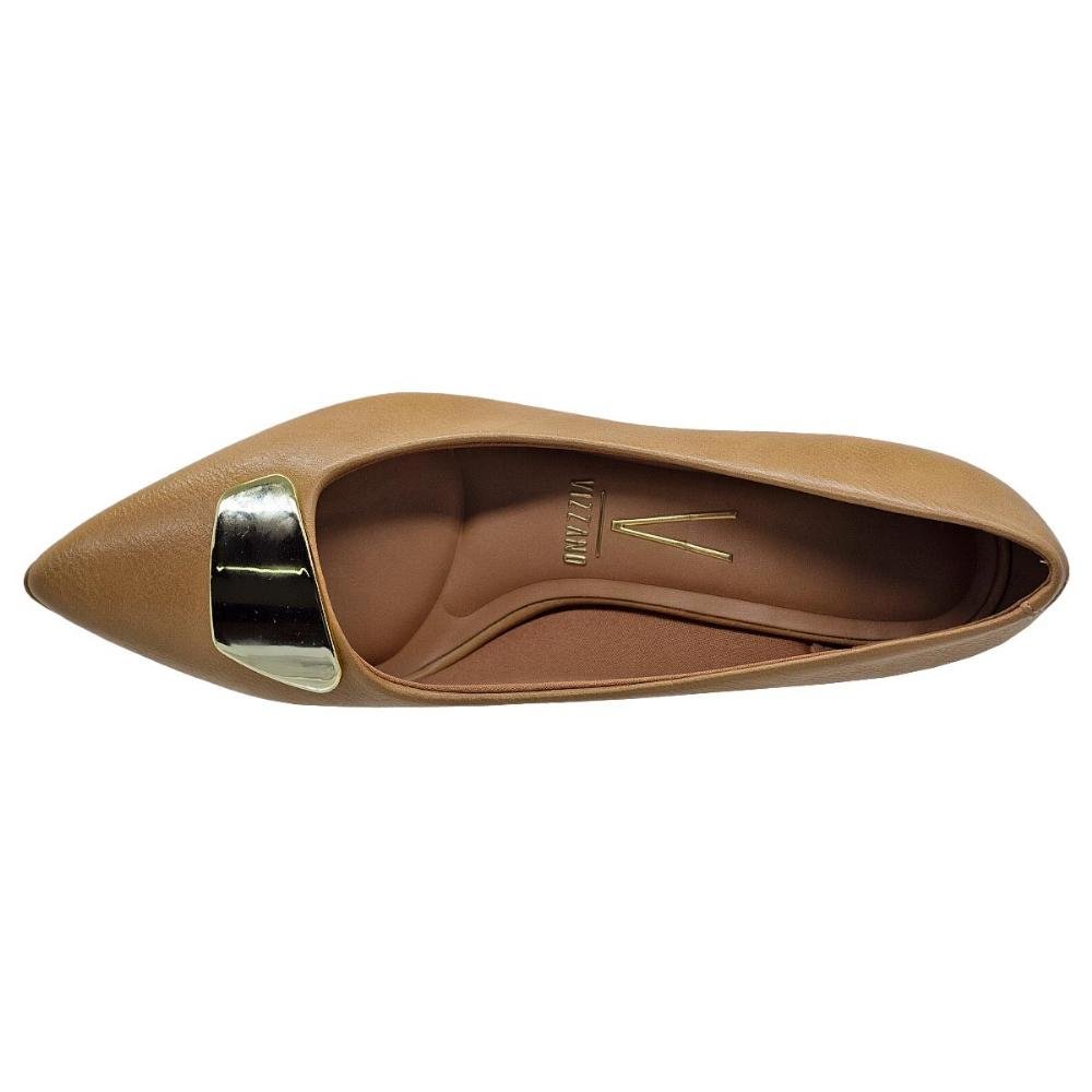 Sapato Salto Médio Feminino Vizzano 1220.377 Areia Areia 3