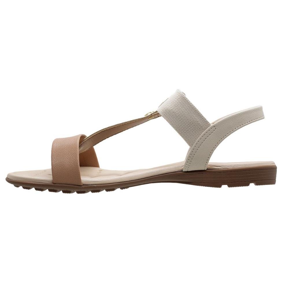 Sandália Rasteira Feminina Modare Ultraconforto 7053.163 Bege Creme 2