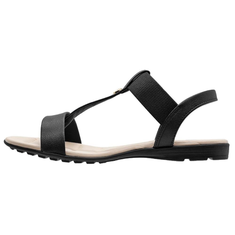 Sandália Rasteira Feminina Modare Ultraconforto 7053.163 Preto Preto 2