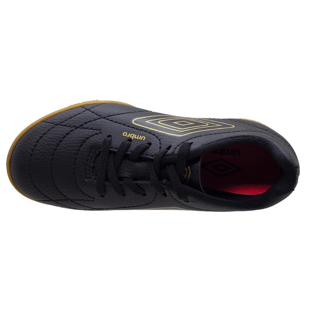 Chuteira Futsal Infantil Menino Umbro Class Footballer Jr Preto Preto 3