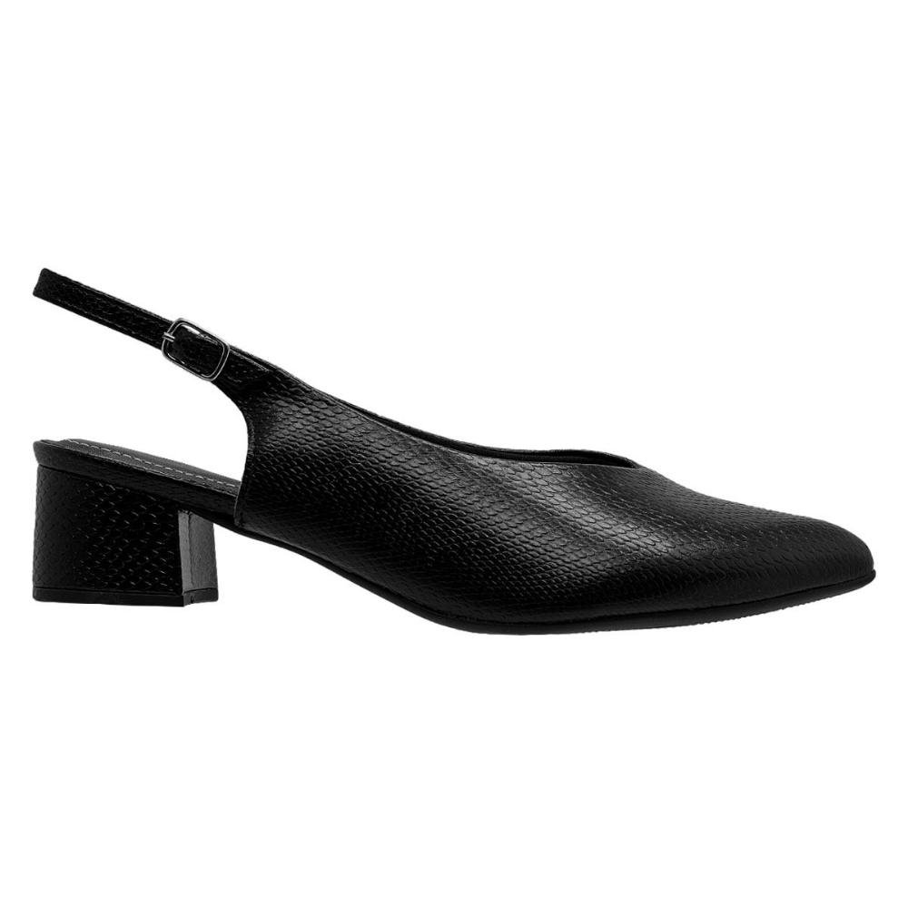 Sapato Scarpin Slickback Feminino Piccadilly 739031116 Preto Preto 1