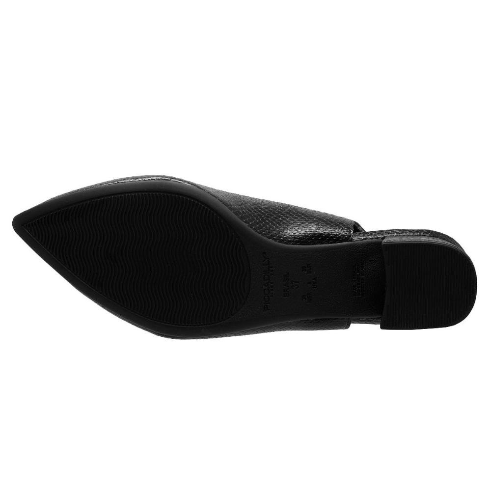 Sapato Scarpin Slickback Feminino Piccadilly 739031116 Preto Preto 4