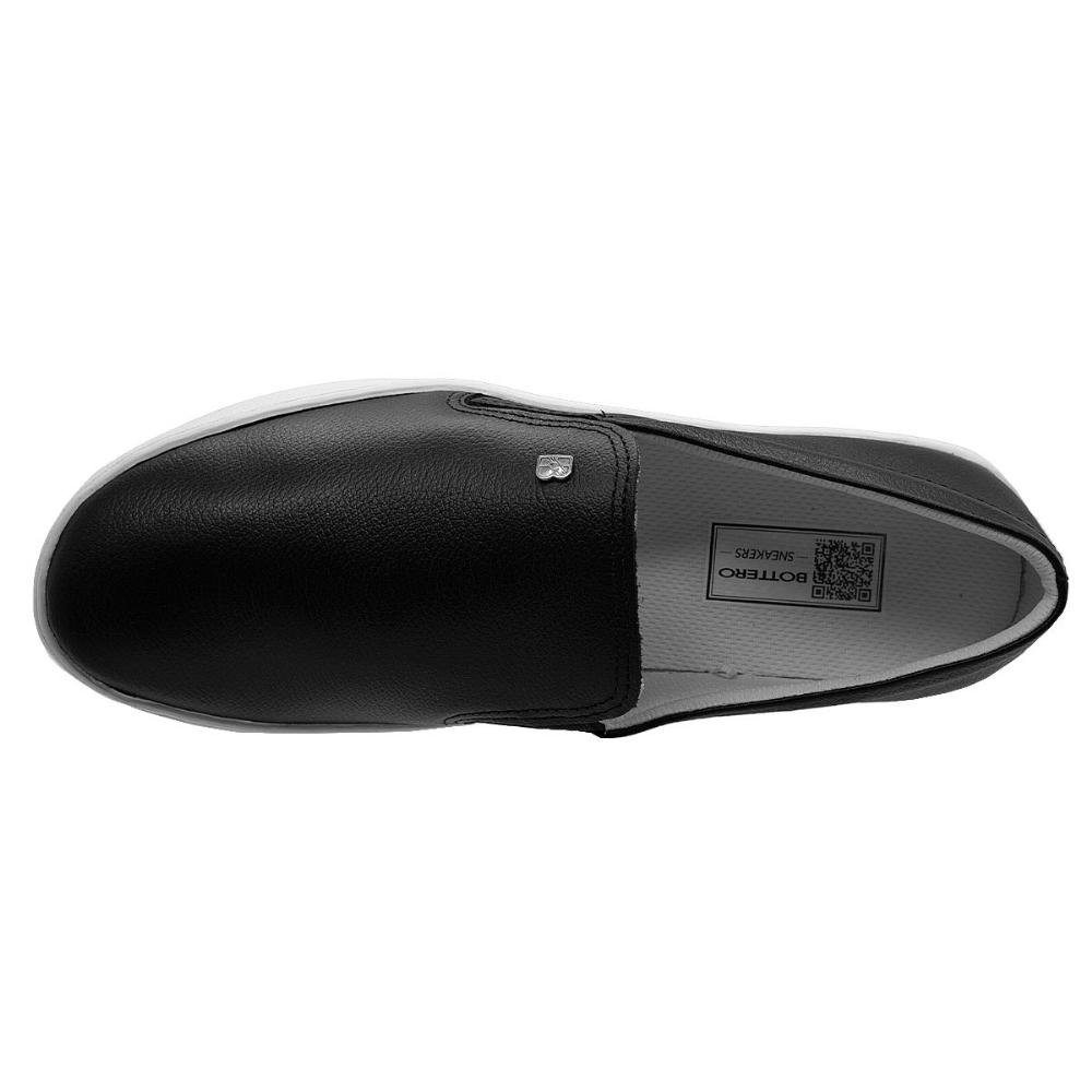 Tênis Slip On Feminino Bottero 365201 Couro preto Preto 3