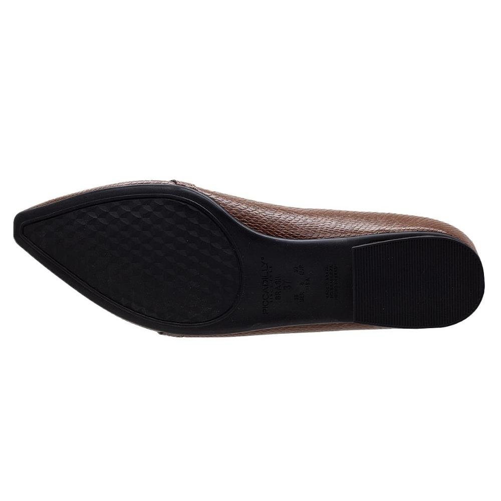Sapato Feminino Bico Fino Piccadilly Maxi 279038 Marrom Marrom 4