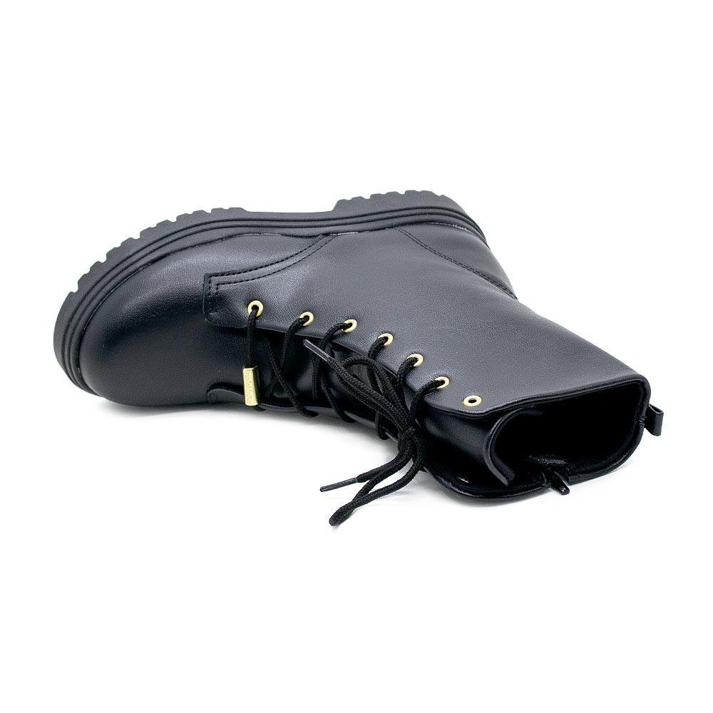 Bota Coturno Infantil Menina Molekinha 2179.203 Preto Preto 2