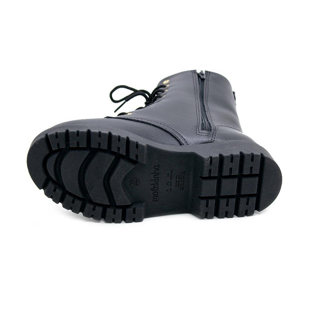 Bota Coturno Infantil Menina Molekinha 2179.203 Preto Preto 4