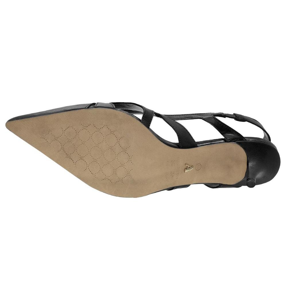 Scarpin Feminino Bico Fino Arezzo A12757 Preto Preto 4