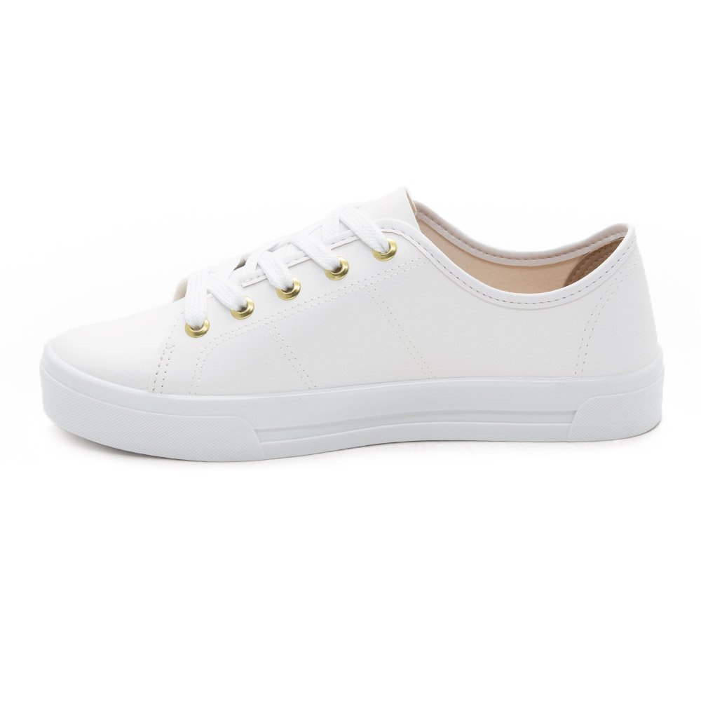 Tênis Casual Feminino Moleca 5667.302 Branco Branco 2