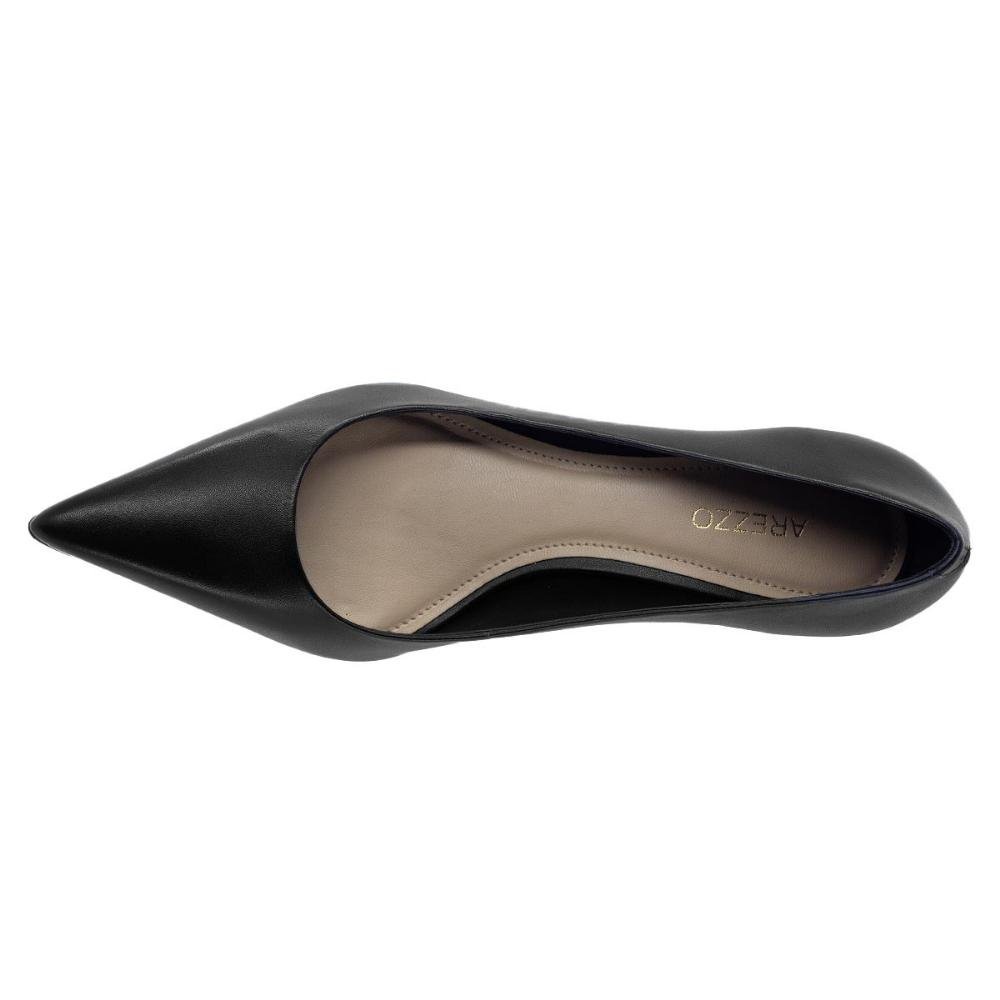 Scarpin Feminino Salto Médio Arezzo A10688 Preto Preto 3