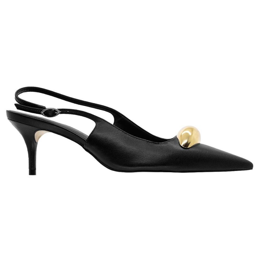 Scarpin Feminino Bico Fino Arezzo A12757 Preto