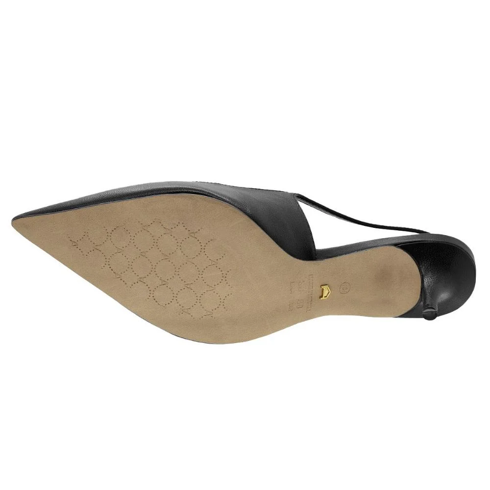 Scarpin Feminino Bico Fino Arezzo A12757 Preto Preto 4