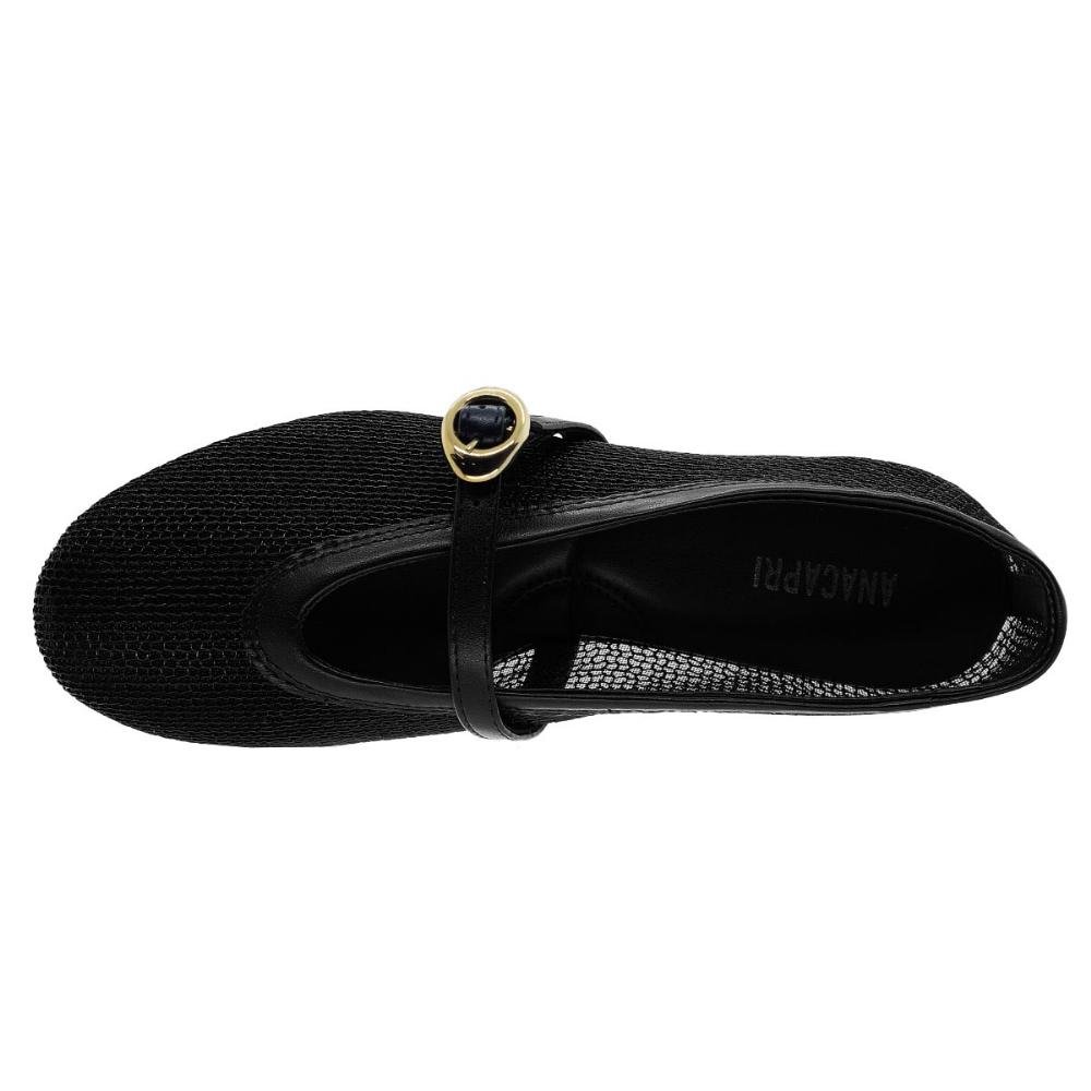 Sapatilha Feminina Anacapri 30262 Preto Preto 3