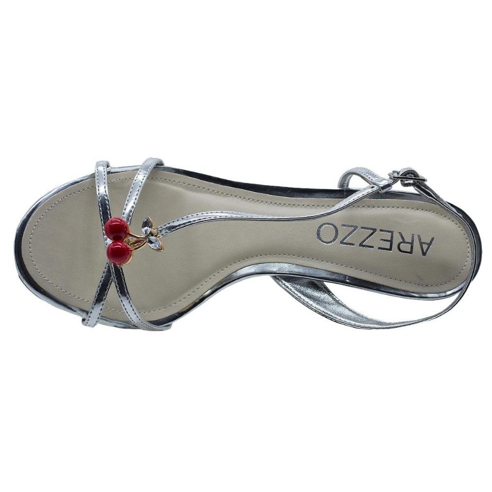 Sandalia Salto Alto Feminina Arezzo 12663 Prata Prata 3