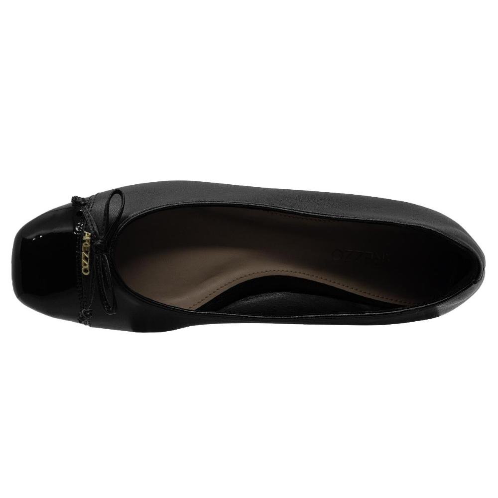 Sapatilha Bico Quadrado Arezzo A0420200010080 Preto Preto 3