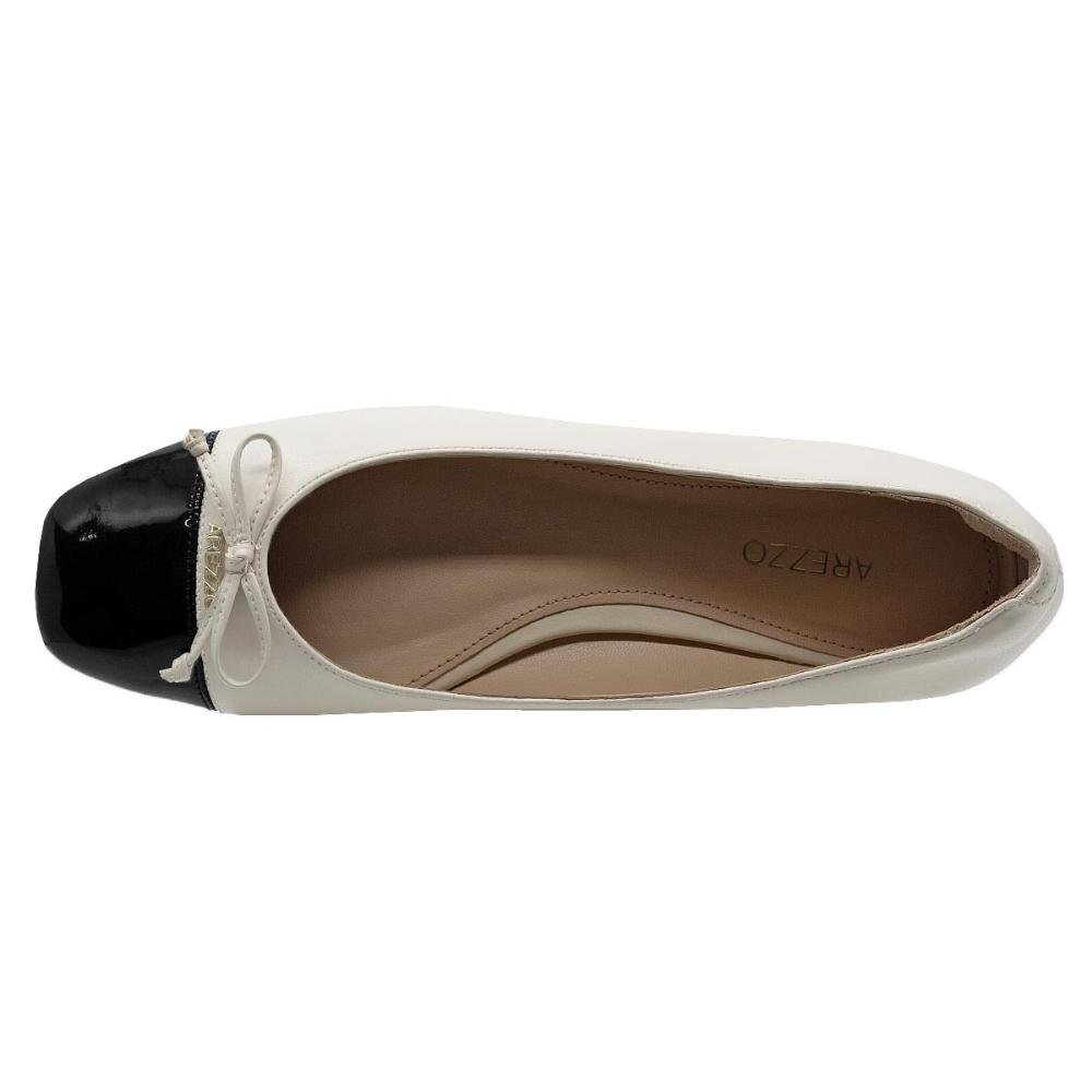Sapatilha Bico Quadrado Arezzo A0420200010079 Offwhite Off White 3