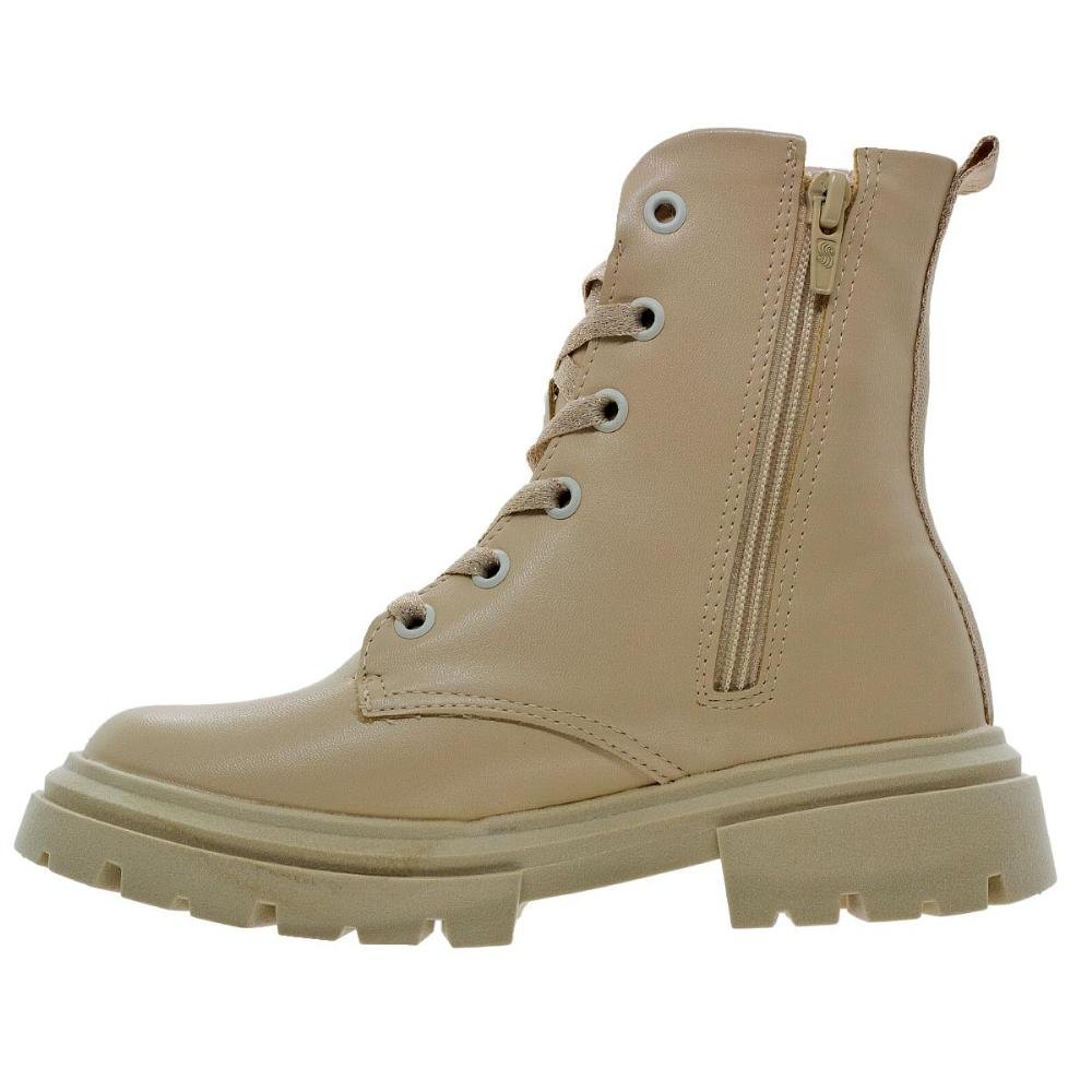 Bota Cano Curto Infantil Menina Sua Cia 9148 Bege Bege 2