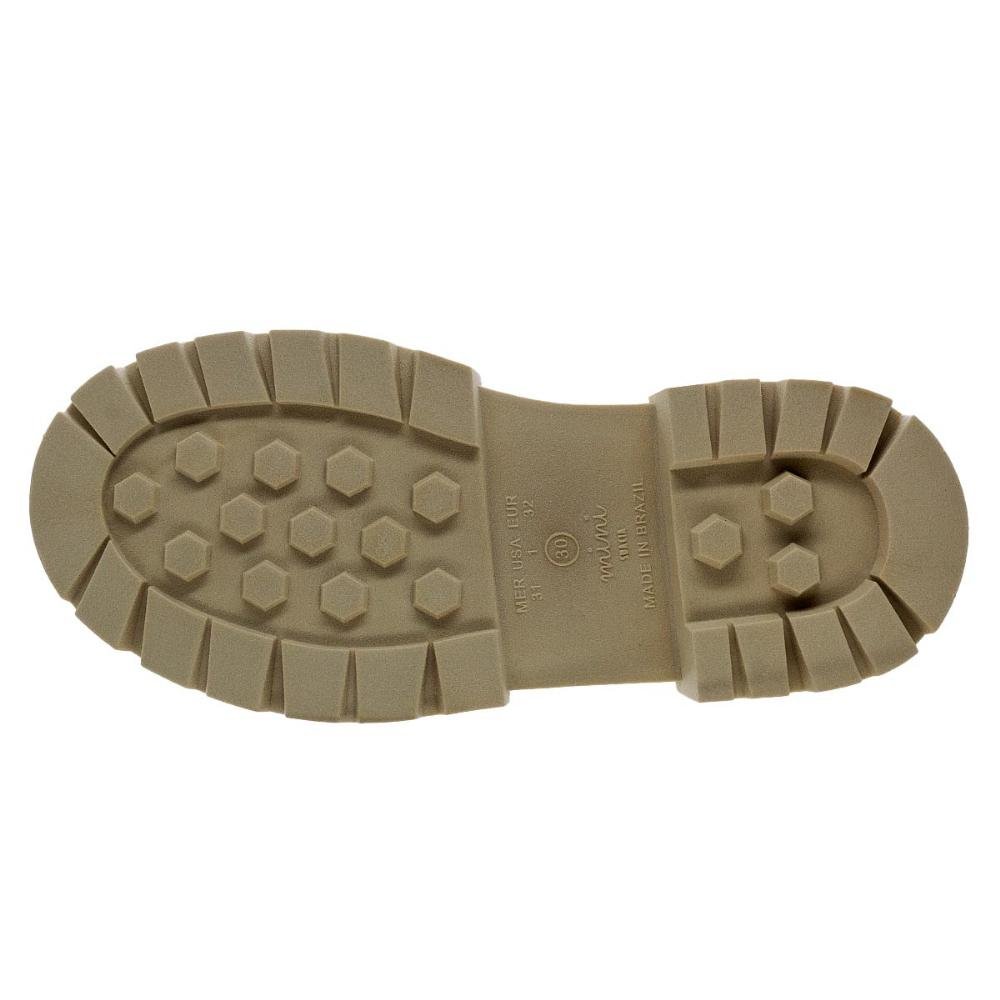 Bota Cano Curto Infantil Menina Sua Cia 9148 Bege Bege 3