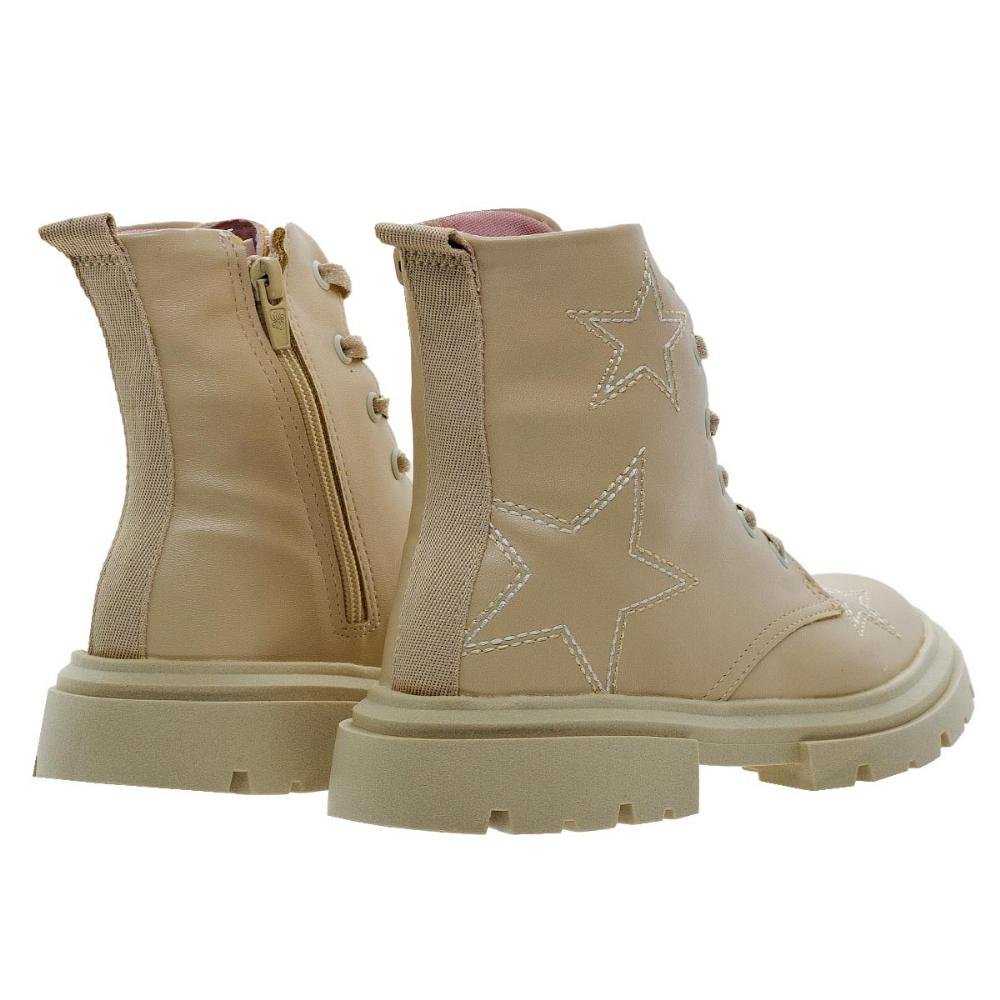 Bota Cano Curto Infantil Menina Sua Cia 9148 Bege Bege 4