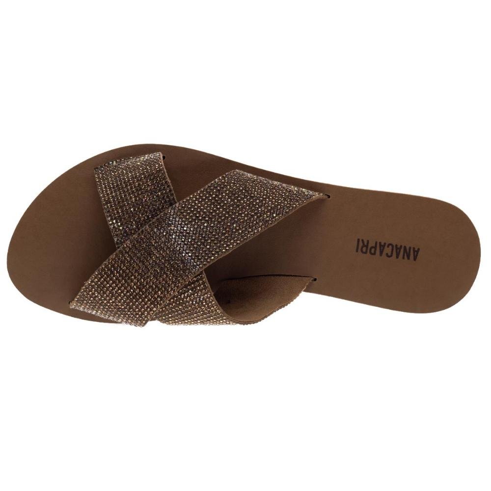 Tamanco Rasteiro Feminino Anacapri C300140004 Ouro Rosado Ouro Rosado 3