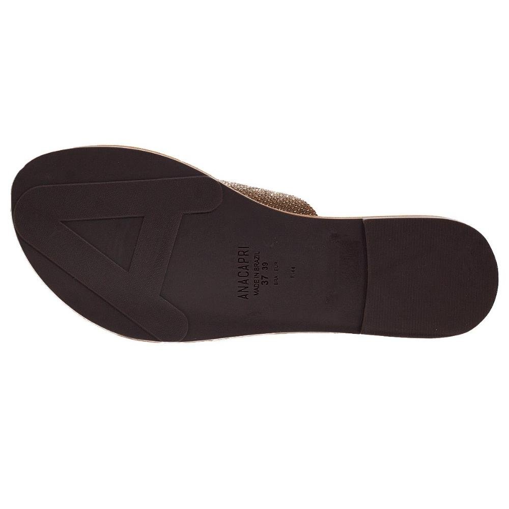 Tamanco Rasteiro Feminino Anacapri C300140004 Ouro Rosado Ouro Rosado 4