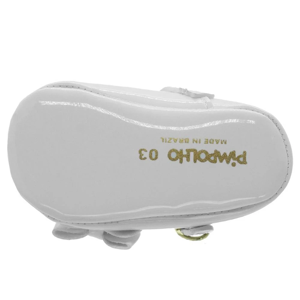 Sapatilha Infantil Bebe Menina Pimpolho 0110362C Branco Branco 4