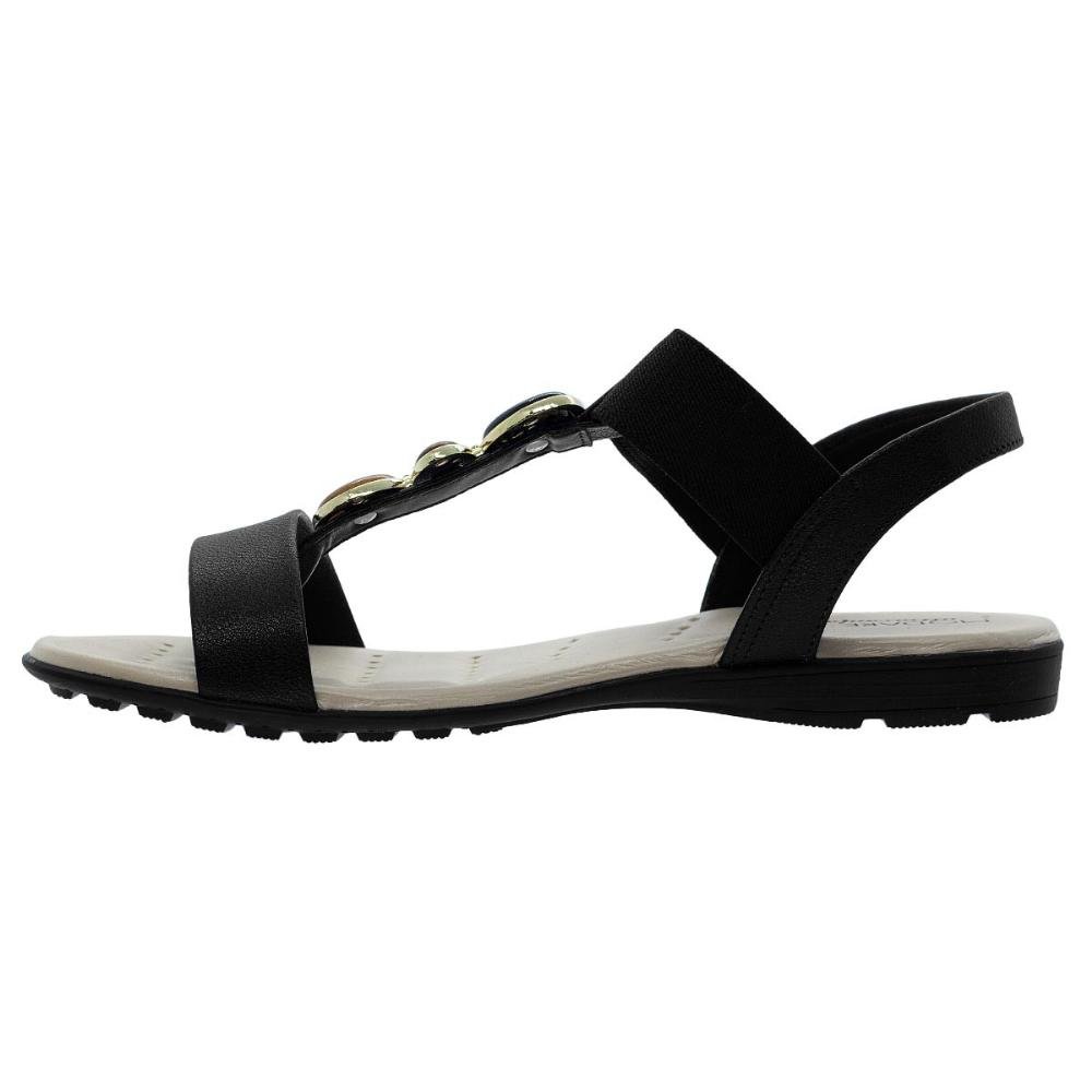 Sandália Rasteira Feminina Modare 7053.172 Preto Preto 2