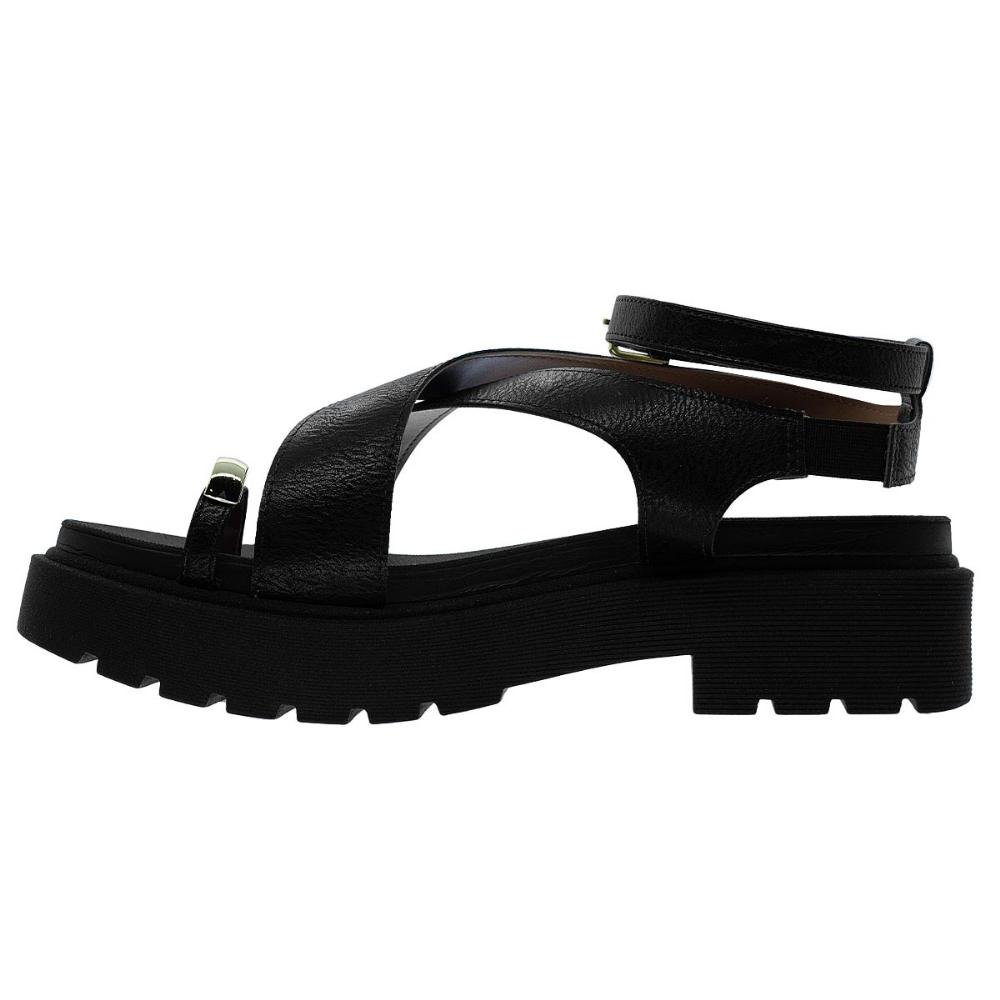Sandalia Flatform Feminina Vizzano 6499.122 Preto Preto 2