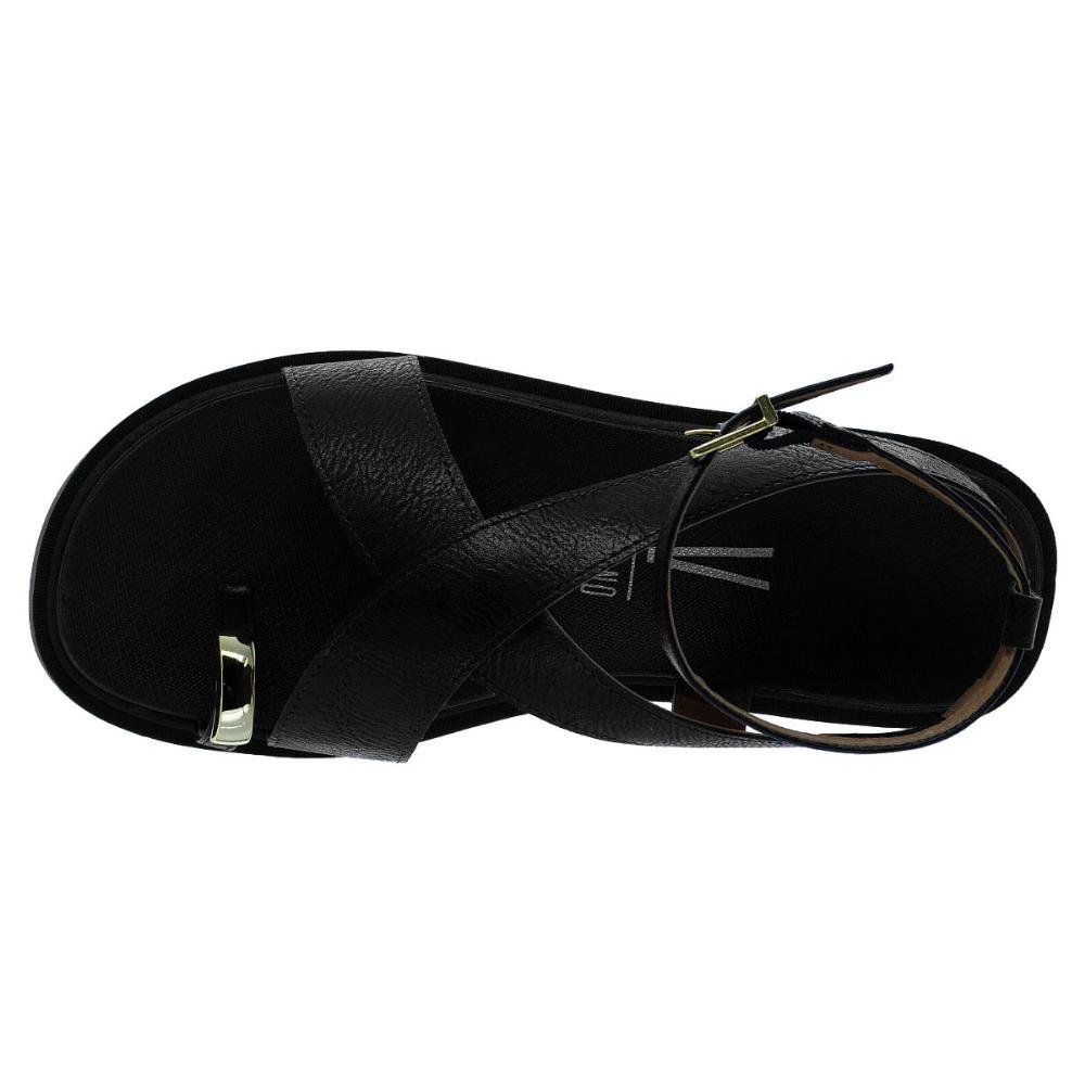 Sandalia Flatform Feminina Vizzano 6499.122 Preto Preto 3
