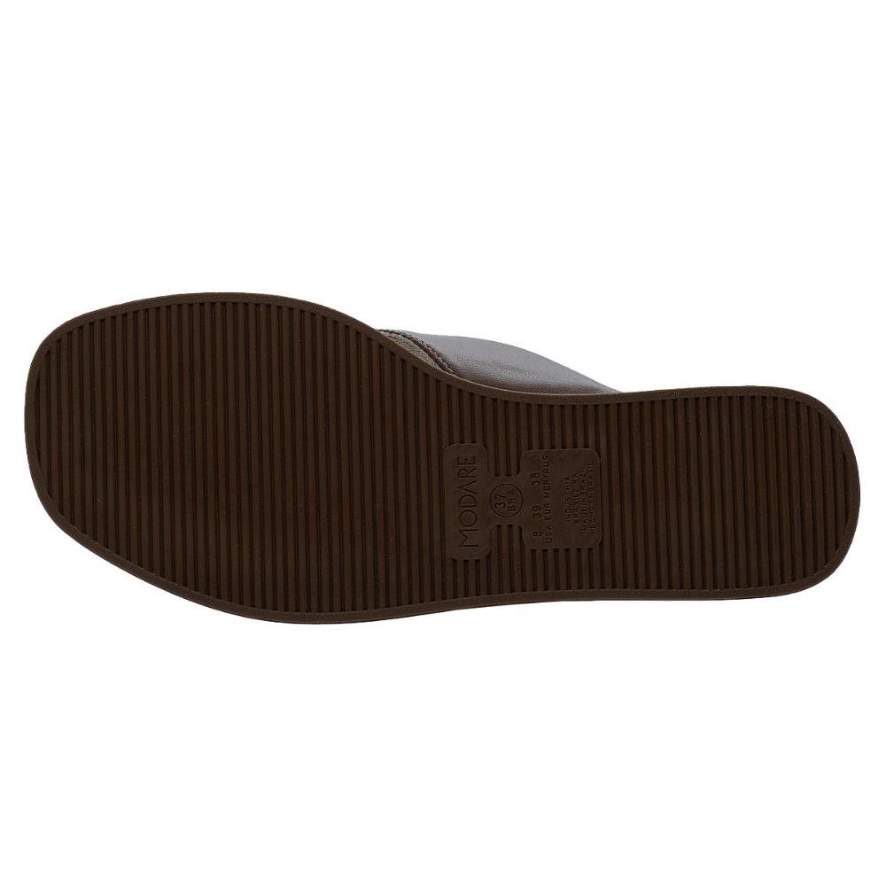 Tamanco Rasteiro Feminino Modare 7212.102 Marrom Marrom 4