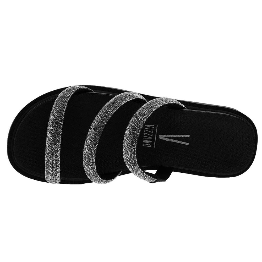 Sandália Papete Feminina Vizzano 6499.124 Preto Preto 3