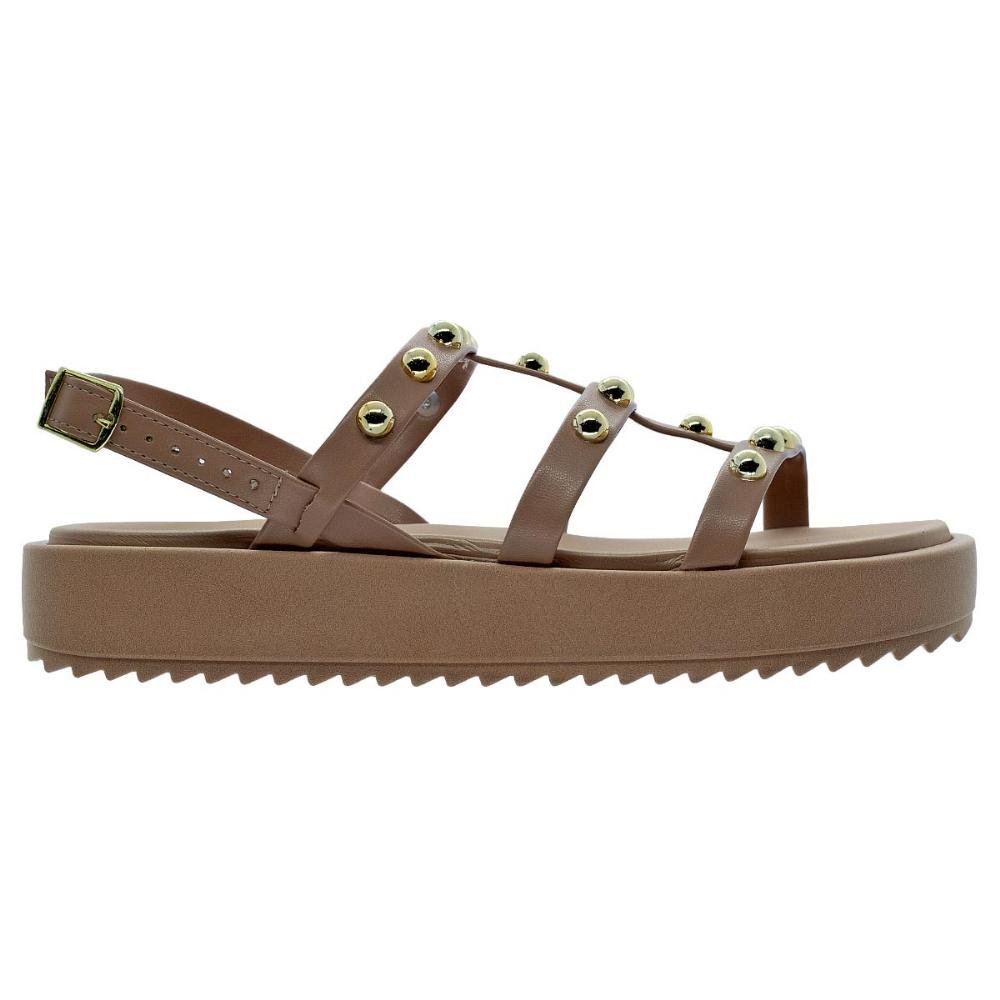 Sandália Flatform Feminina Moleca 5489.119 Nude