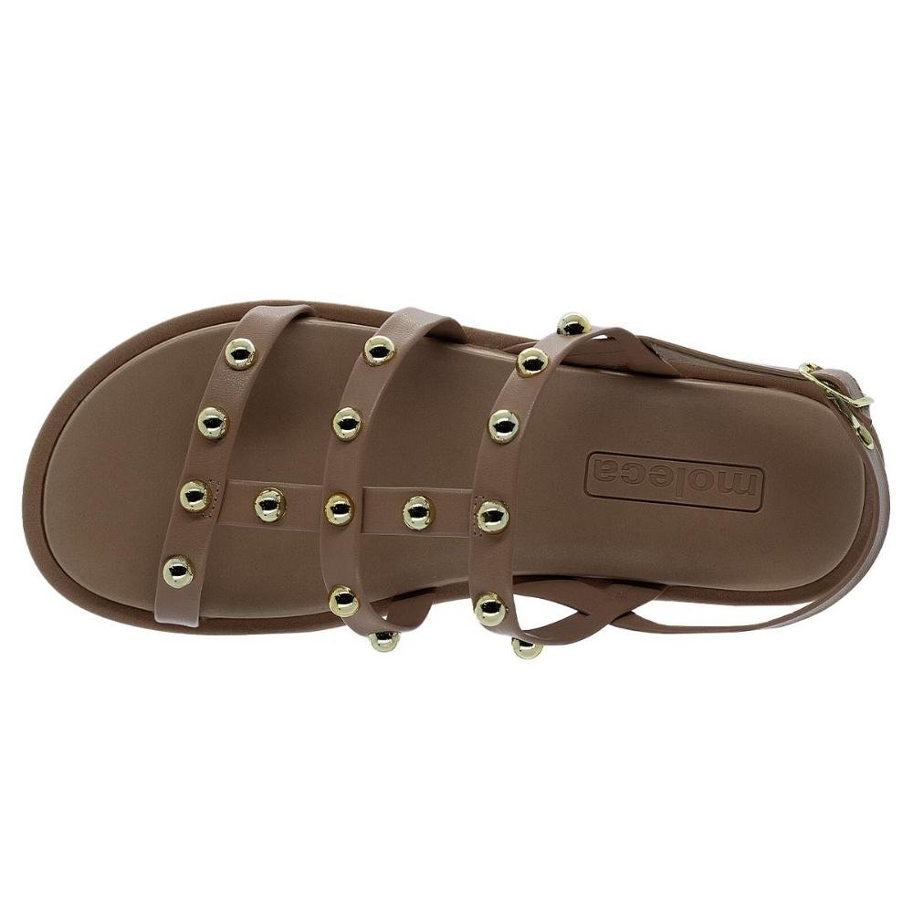 Sandália Flatform Feminina Moleca 5489.119 Nude Nude 3