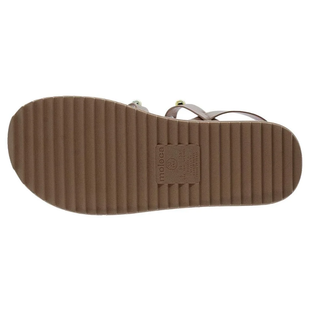 Sandália Flatform Feminina Moleca 5489.119 Nude Nude 4