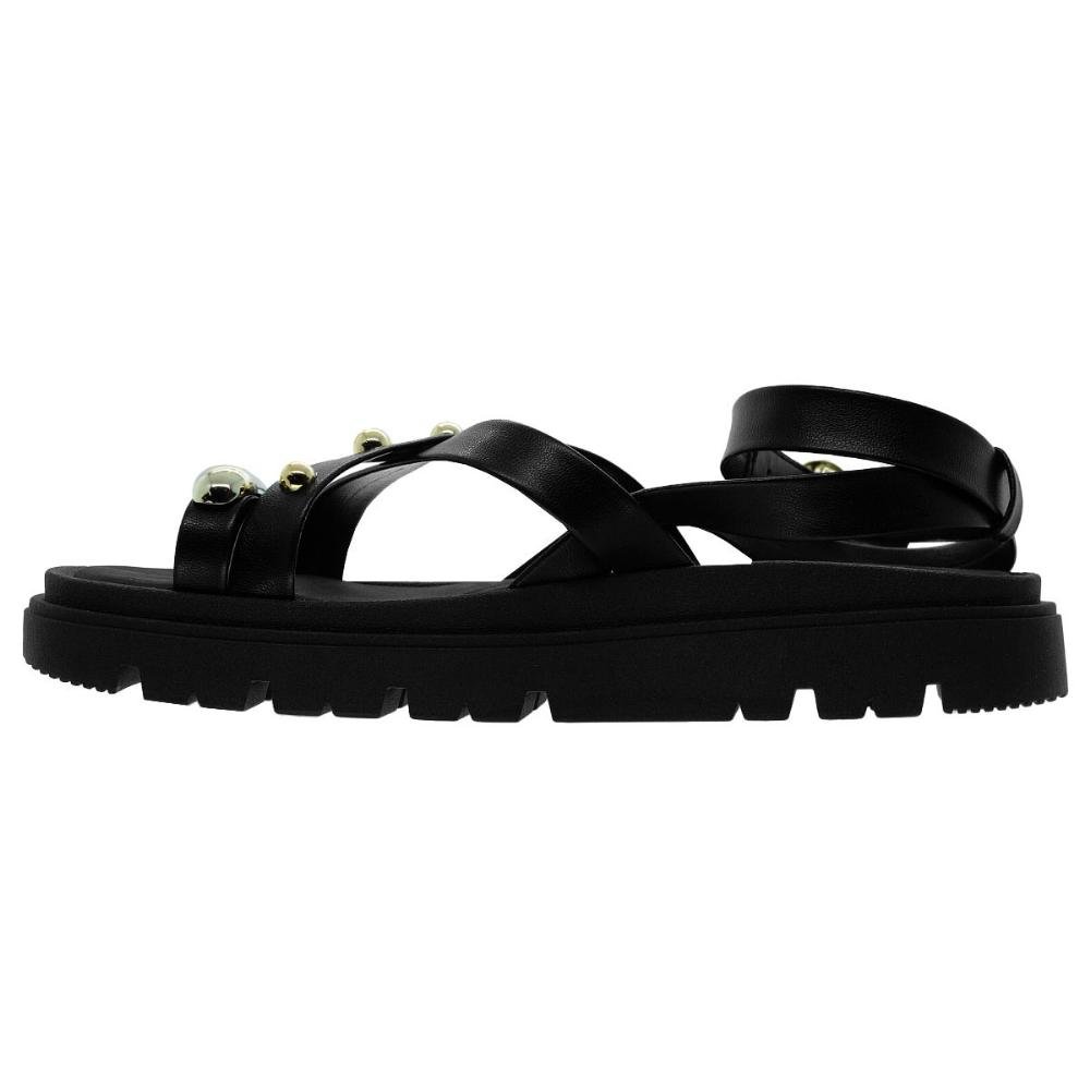 Sandália Papete Feminina Moleca 5504.113 Preta Preto 2