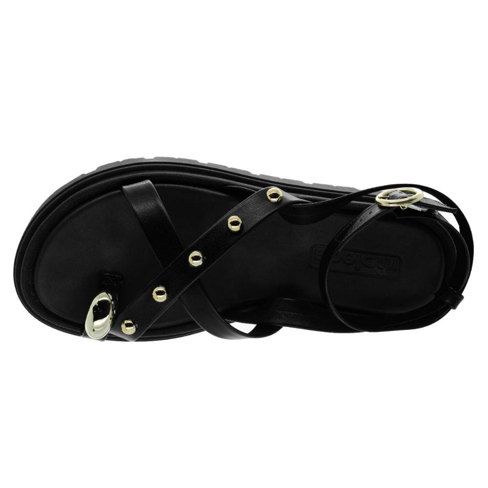 Sandália Papete Feminina Moleca 5504.113 Preta Preto 3