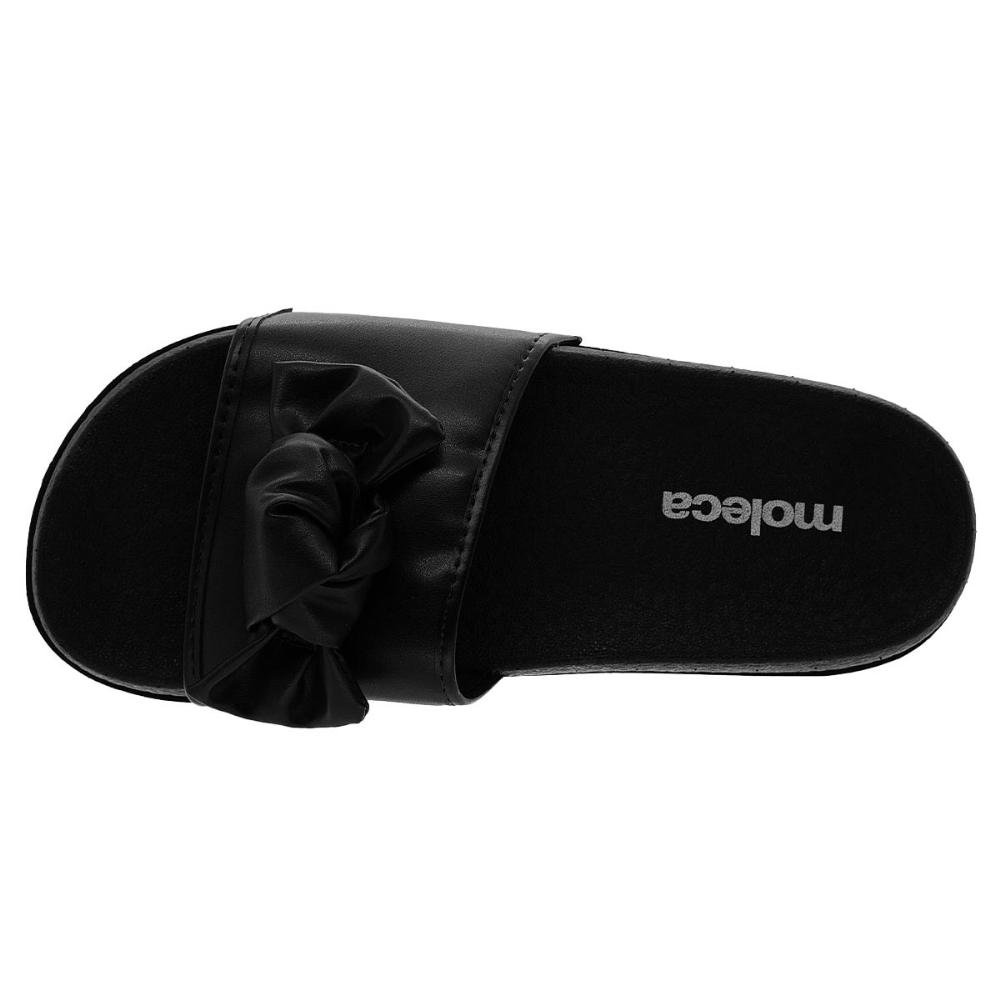 Chinelo Feminino Slide Moleca 5538.103 Preto Preto 3