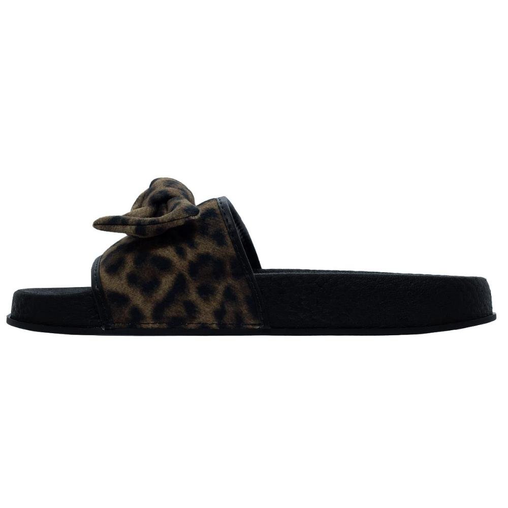 Chinelo Feminino Slide Moleca 5538.103 Preto Onça 2