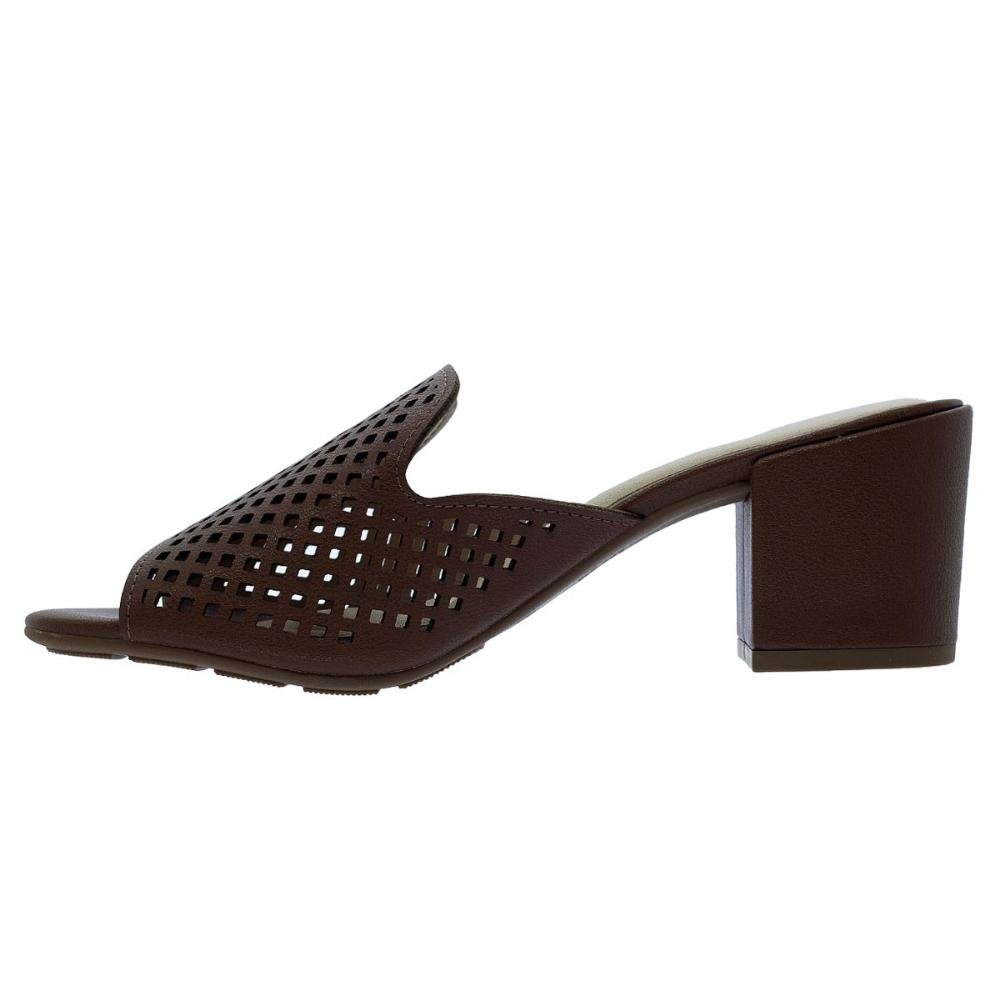 Tamanco Feminino Salto Bloco Modare 7109.475 Marrom Marrom 2