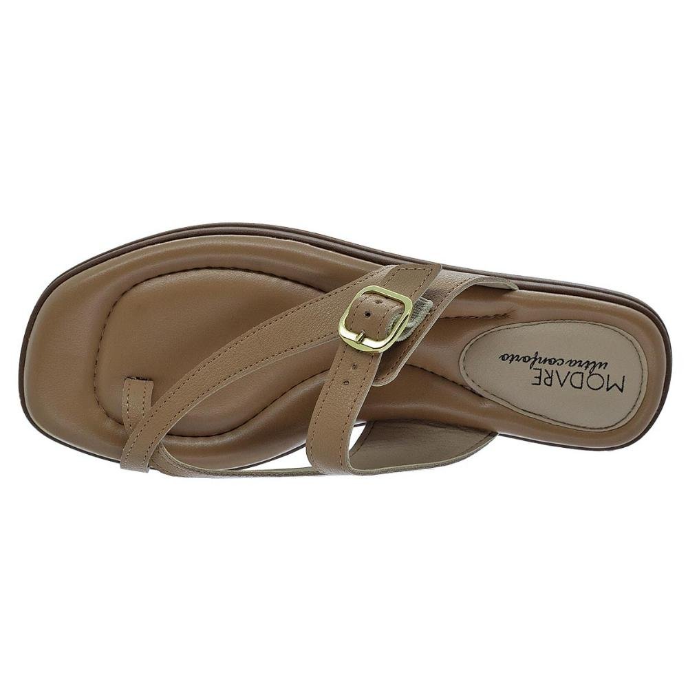 Tamanco Rasteiro Feminino Modare 7212.100 Bege Bege 3