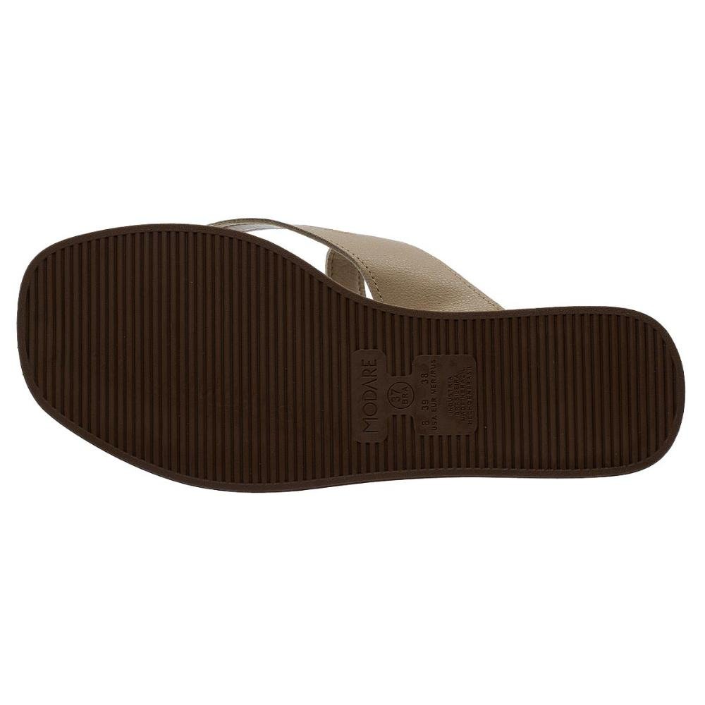 Tamanco Rasteiro Feminino Modare 7212.100 Bege Bege 4