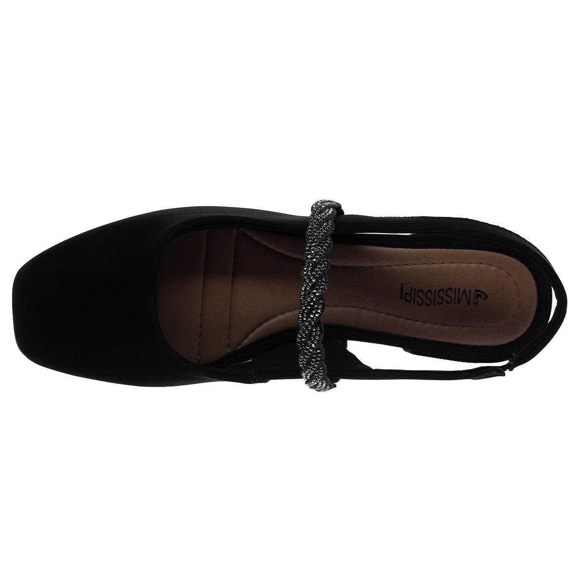 Sapato Slickback Feminino Mississipi MA331 Preto Preto 3