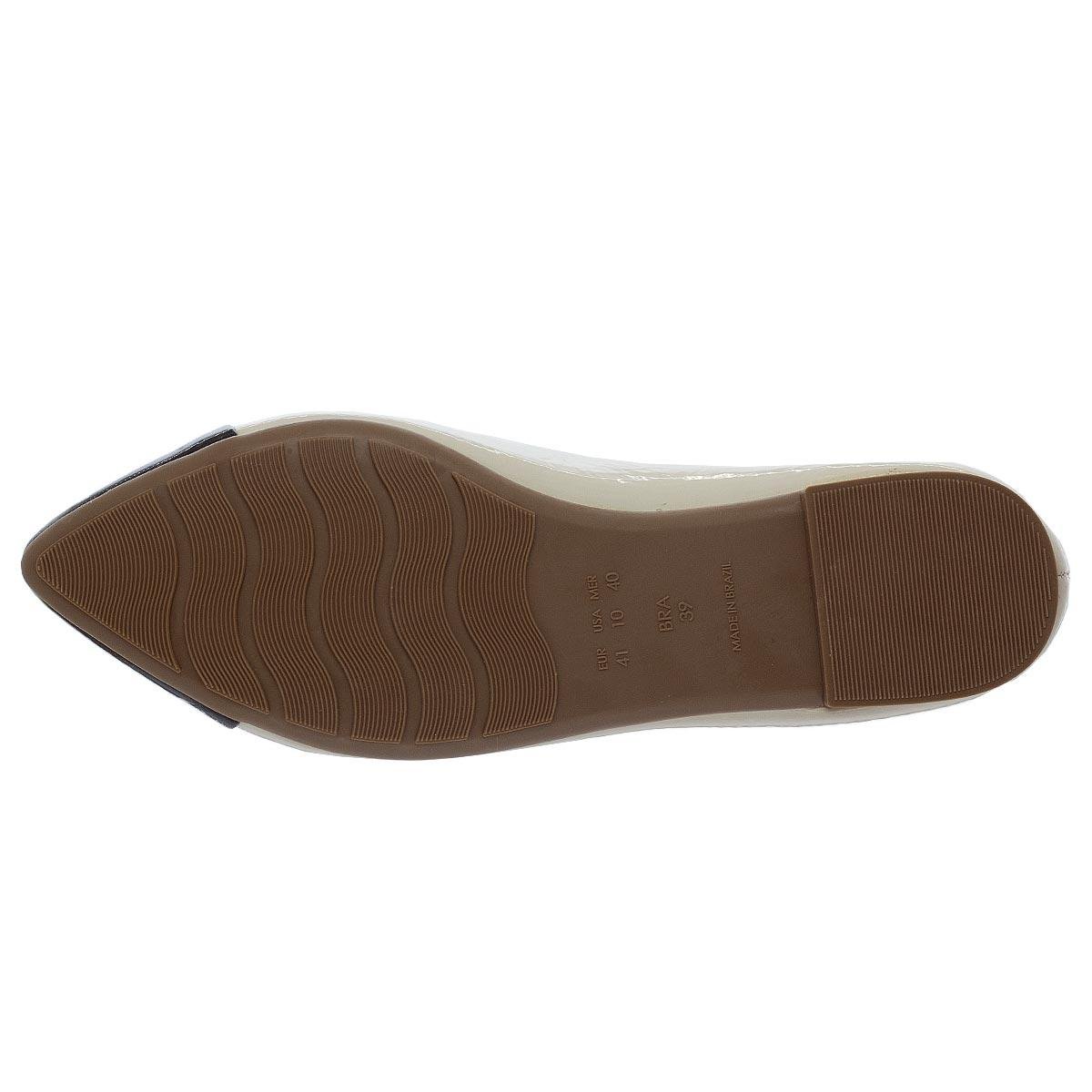 Sapatilha Feminina Softli Bico Fino 10000 OffWhite Off White 4
