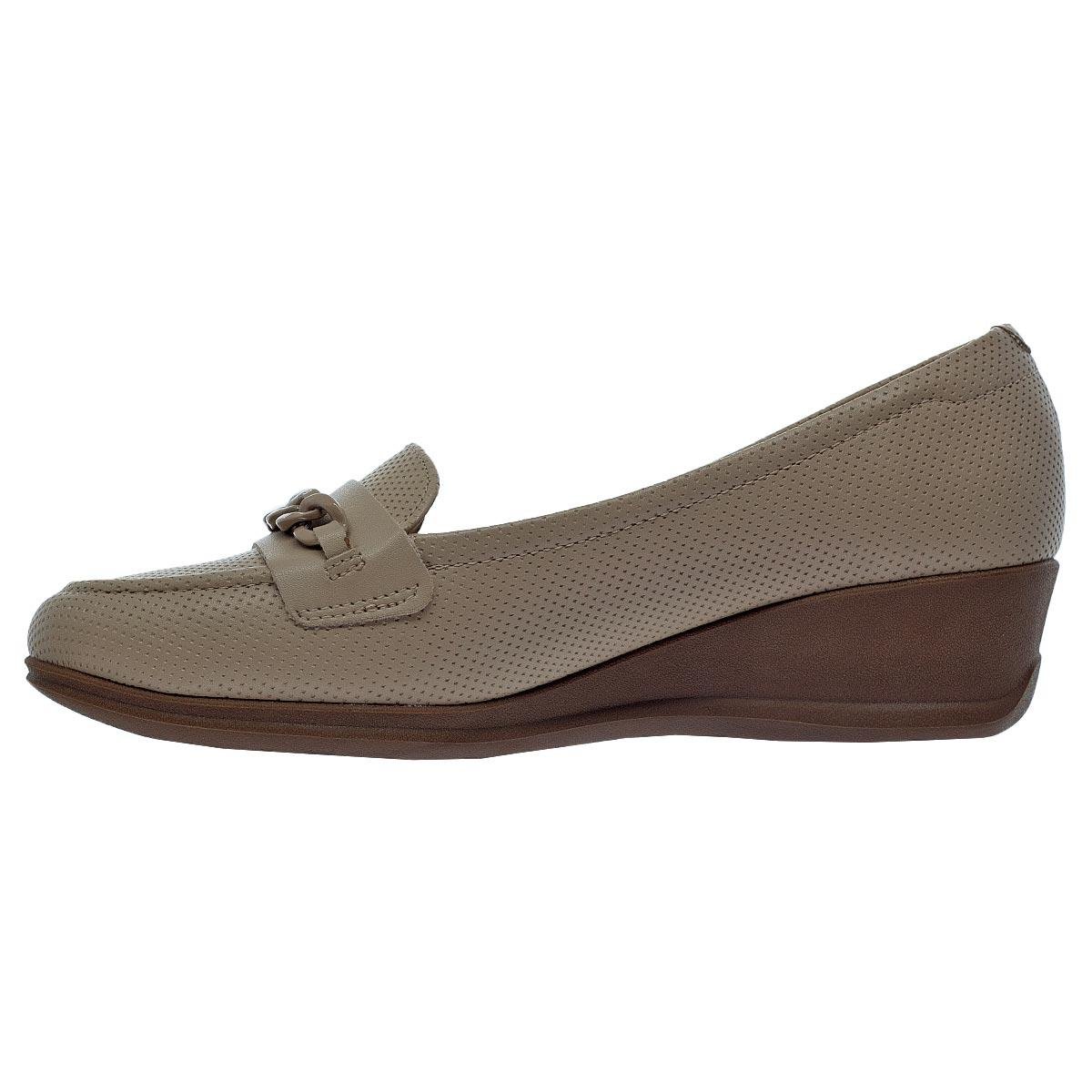 Mocassim Anabela Feminino Joanete Modare Ultraconforto 7392.103 Bege Bege 2